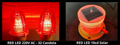 RED LED 220V AC - 32 Candela - Solar