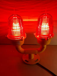 RED LED Aviation Light - 32cd 220VAC