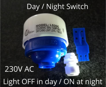 Photo Cell - Day / night switch 220VAC and 48VDC